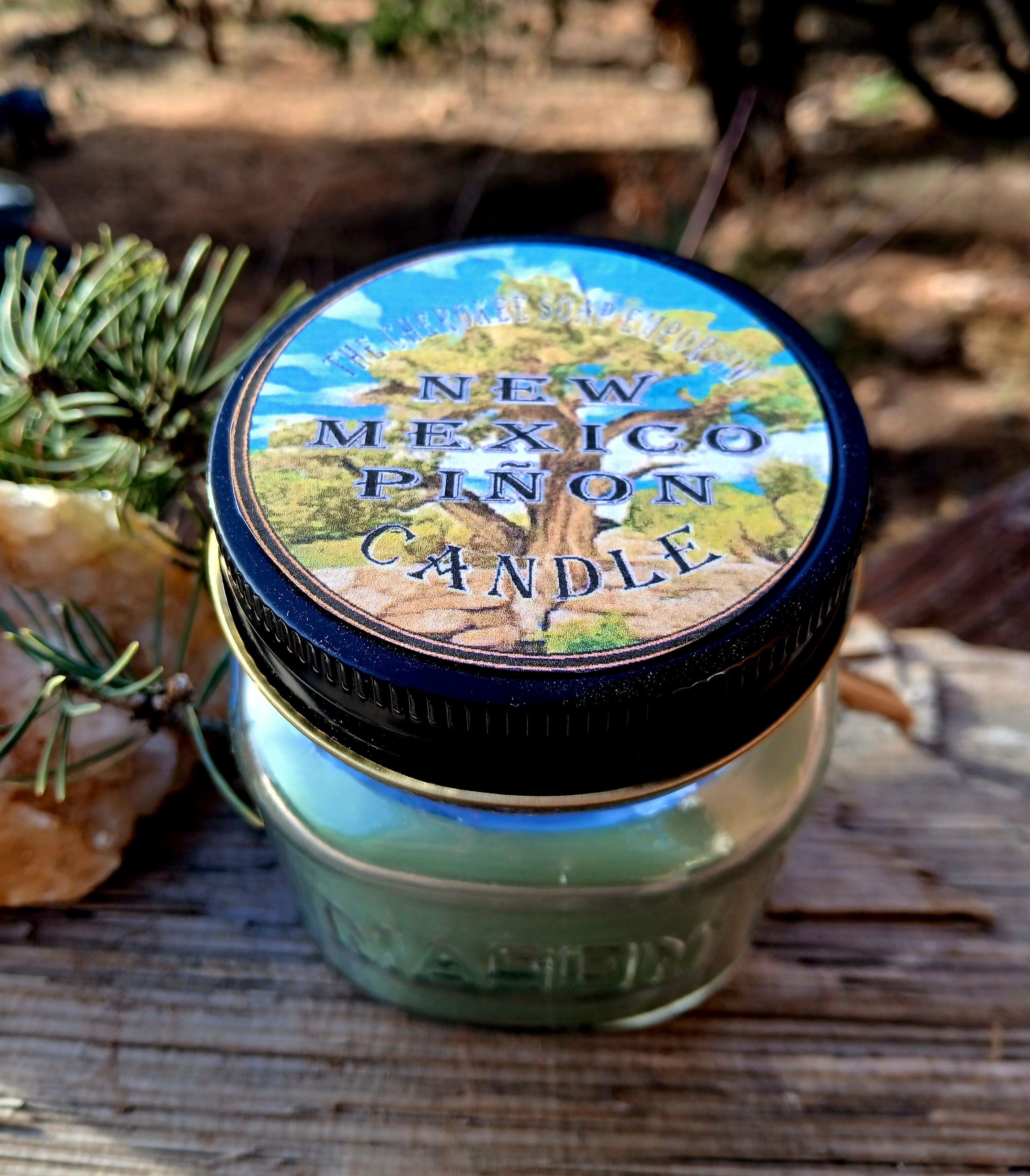 New Mexico Pinon Half Pint Candle – Nature's Emporium Cherokee